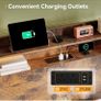 3ft Single Bed Frame with Storage Wooden Headboard, LED Light & Charging Station Image 4
