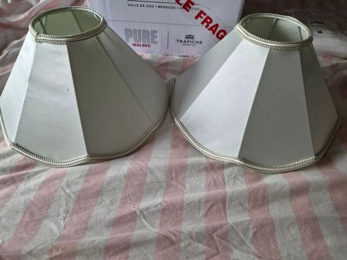 2 x vintage lamp shades