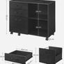 White Mobile Filing Cabinet with 3 Drawers, Adjustable Shelf and Lockable Castors Image 5