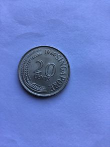 1980 Singapore coin 20 Cents