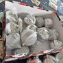 x1 Box of Large Shatterproof Silver Sparkle Baubles Image 3