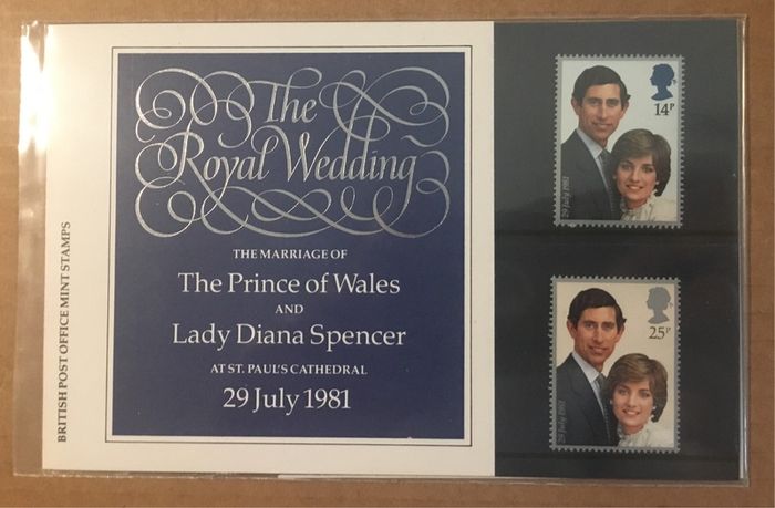 Royal Stamp Collection. Mainly commemorating marriage of The Prince of Wales and Lady Diana Spencer. Also Some of Prince Andrew and Sarah Ferguson. Presentation Packs, First Day covets, Post Cards (mint and used).