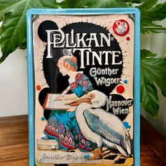 Art Nouveau style tin sign wall decor