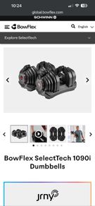 Bowflex Adjustable Dumbbells & Stand - 41kg each