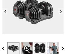 Bowflex Adjustable Dumbbells & Stand - 41kg each