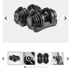 Bowflex Adjustable Dumbbells & Stand - 41kg each