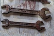 Antique Snail Brand Open-Ended Spanners / Wrenches Set of 3 Postage Available or Collection