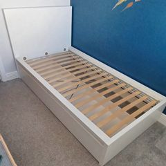 Ikea Malm single bed with 2 drawers and slats