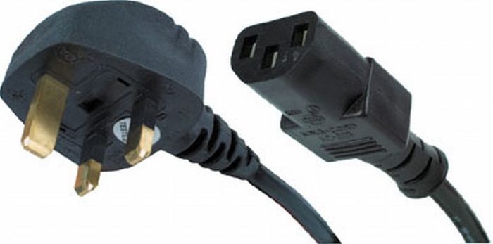 UK Mains Power Cable - Pc Monitor Desktop Kettle Lcd Tv Lead - 3 Pin