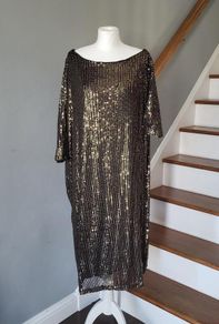 CurveWow gold & black sequin dress, Size 18-20, BNWT