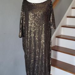 CurveWow gold & black sequin dress, Size 18-20, BNWT