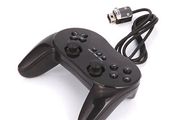 Wii Classic Pro Wired Controller Gamepad Black