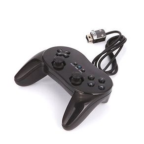 Wii Classic Pro Wired Controller Gamepad Black