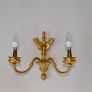 Impressive Solid Brass 6 Arm Chandelier with Matching Wall Lights Complete Set Image 2
