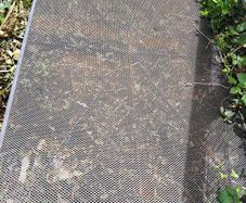 old rust  metel top of table