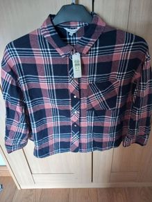Ladies Check Three Quatre Lenght Sleeve Shirt
