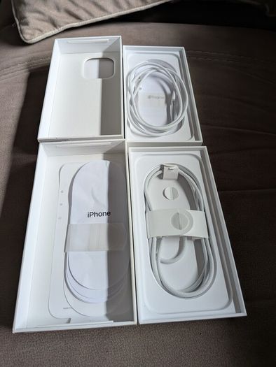 2 x iphone 16 pro boxes with type c braided cables