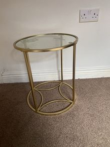 Gold side table