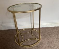 Gold side table