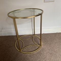 Gold side table