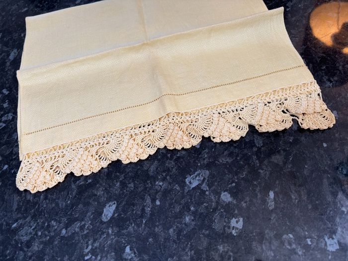 Two Vintage Yellow Traycloths/Mats