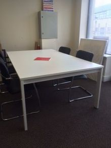 Ex Demo Contemporary White Meeting Table