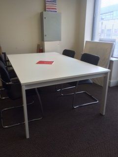 Ex Demo Contemporary White Meeting Table