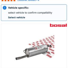 Bosal 154-923 Rear Silencer Exhaust Muffler New