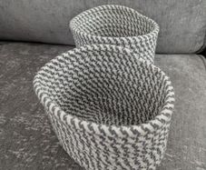 Two storage baskets