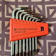 PB Swiss Tools 8-Piece L-Wrench Torx Key Set (Model: PB 410.H 6-25)