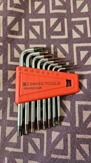 PB Swiss Tools 8-Piece L-Wrench Torx Key Set (Model: PB 410.H 6-25)
