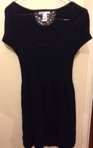 Mango navy knit dress