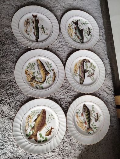 Set of 6 vintage plates