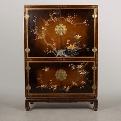 20th Century Chinese Carved & Lacquered Armoire