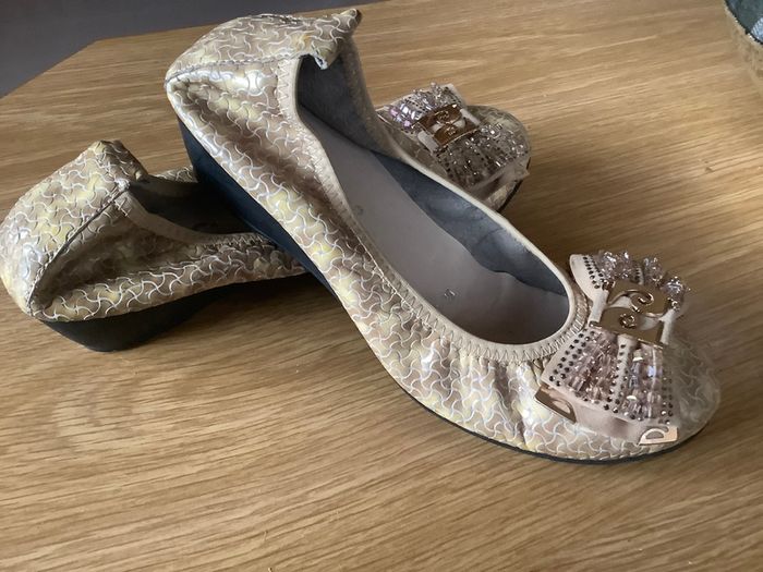 Ecco Low Wedge Ballerina Shoes