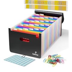 26 Folders for Paperwork A4, 34 x 25 x 4 cm Document Organiser Quality PP, Flap & Elastic Cord Closure Comes with Labels, Tags & Sticker Card