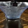 Art Deco Large Blue Glass Basket with Chrome handle Image 7