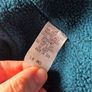 Vintage 80's Made In USA Chuck Roast Teal Fleece-Lined Baby Snowsuit/Padded Bunting Image 2