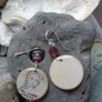 Handmade earrings,Peace earrings,Pink Tourmaline,Silver filled Image 2
