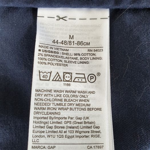GAP blue cotton jacket blazer size medium