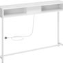 Console Table With Charging Station, Slim Console Table for Hallway, Narrow Table With 2 Compartments, Space-Saving, 25 x 120 x 81 cm, for Living Room, Snow White Image 3