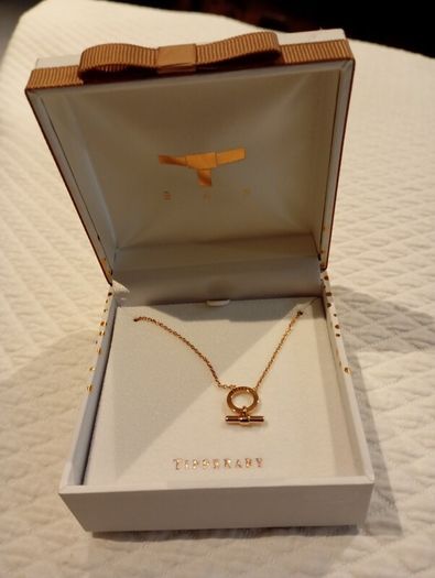 New Gold t bar necklace