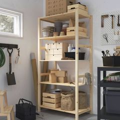 IKEA IVAR Shelving Unit 89x30x179cm 6 Shelves Solid Pine