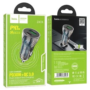 Hoco Dual Port Car Charger (Black)