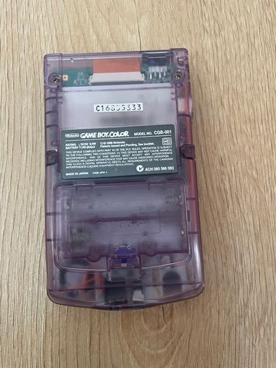 Nintendo Gameboy Color Clear Purple CGB-001 + Flash Card 4GB