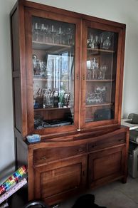 Cherry wood 2 piece cabinet