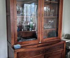 Cherry wood 2 piece cabinet