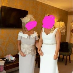 wedding dress with stains