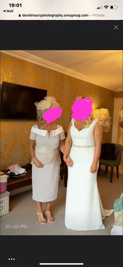 wedding dress with stains