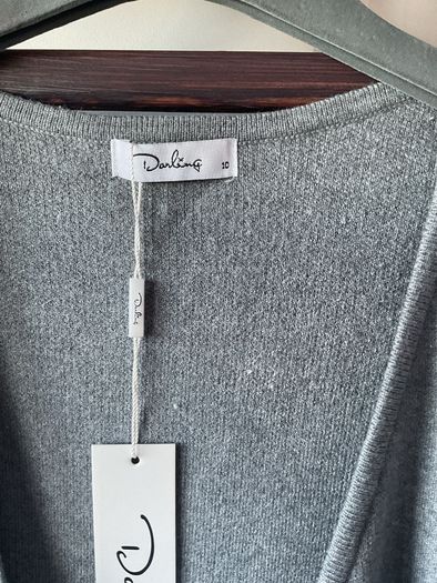 cardigan bnwt grey edge to edge cardigan size 10 embellished